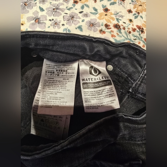 Levi's black 712 slim fit straight jeans - Picture 4 of 10